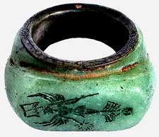 Authentic Ancient Roman hololith Ring engraved one piece Gemstone Intaglio Seal