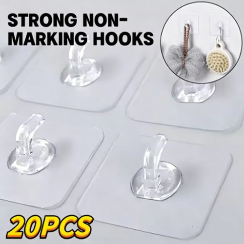 20pcs self adhesive wall hooks - adhesive,