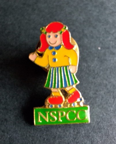 Nspcc charity pin badge - nspcc, badge,