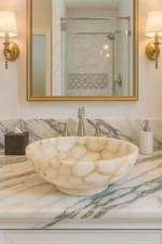 White Quartz Stone Vessel Sink