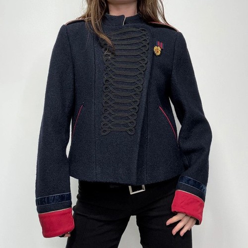 Navy wool military - wool, vintage