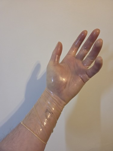 Transparent latex gloves one - transparent,