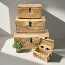 Solid Mango wood domed lid