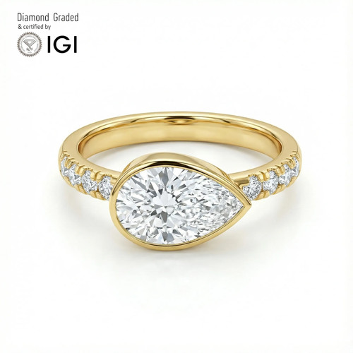 Pear diamond engagement - pear, ring