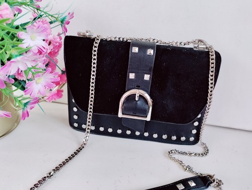Topshop black faux leather - black,