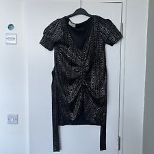 Vintage Topshop concession gold and black mini dress size 8 