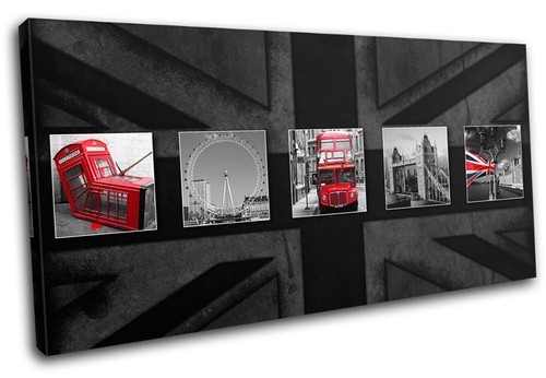 London red bus phonebox - bus, flag