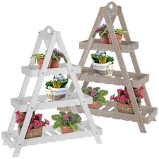 3-Tier Triangular Wooden Plant