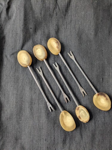 Vintage escargot forks with - forks,