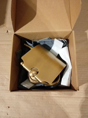 Antique brass toilet roll - antique,