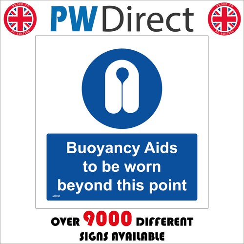 Sign buoyancy aids worn - sign,