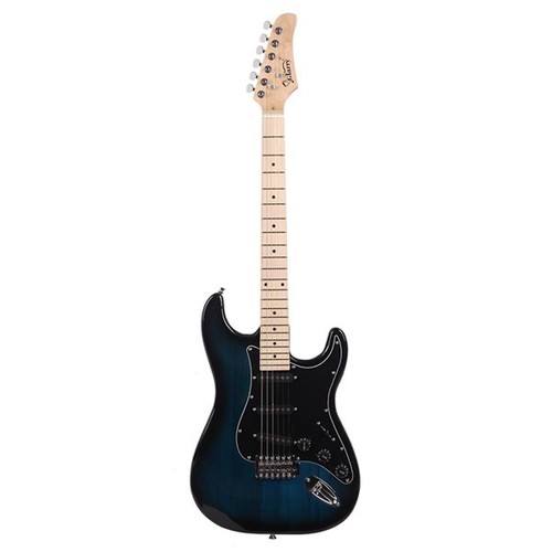 Dark blue electric guitar - blue, kit