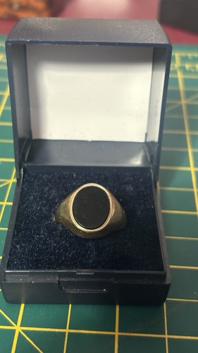 Vintage mens solid - 9ct, gold