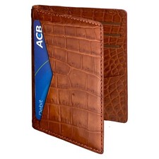 Real Crocodile Brown Leather
