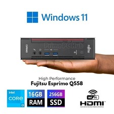 High Performance Fujitsu Esprimo Core i3 9th Gen 16GB RAM 256GB SSD Win 11P WiFi