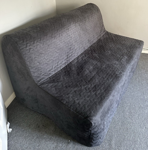 Ikea grey fabric folding futon - fabric,