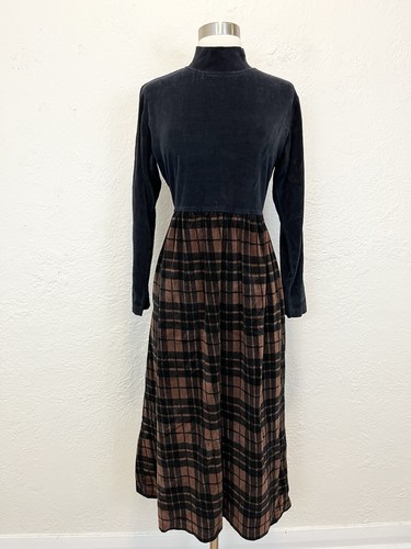 Vintage dress velour velvet - vintage,
