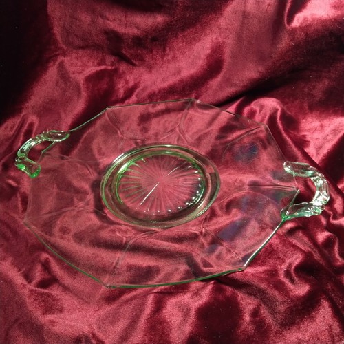 Green glowing glass handled - glowing,