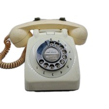 GPO Cream Wall Mounted Dial Phone, Untested 