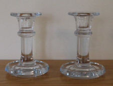 Pair of Vintage Danish HOLMEGAARD Glass Candlesticks - Michael Bang Venus Design