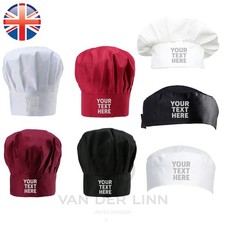 EMBROIDERED Personalised Chef Hat Skull Chef Cap Restaurant Cafe Hotel Work Hat