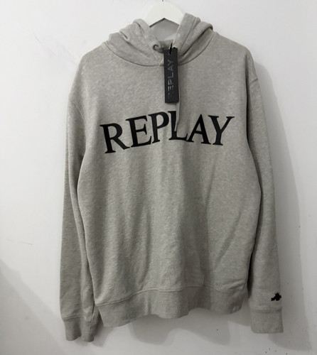 Replay men grey logo - men's, cotton