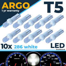 10x T5 286 Led White Dashboard Bulbs Xenon Speedo Dials Car Light Bulb 12v