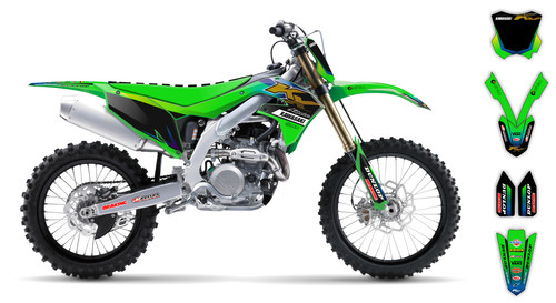 Graphics kit kawasaki - kawasaki, kx250