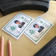 Rambo / First Blood - Pair of Prop Forces Issue Cards / Vietnam Cosplay IDs