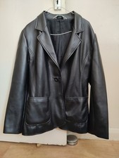New Look Single Button Jacket Black (PVC)