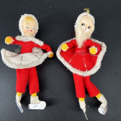Vintage japan felt ice skater - vintage,