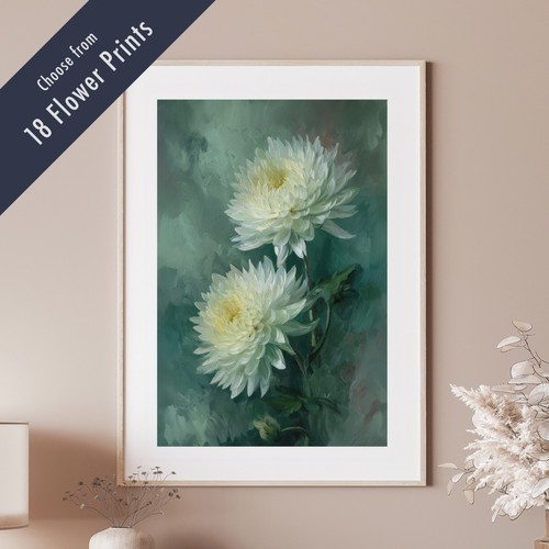 Cottagecore flower art print - art,