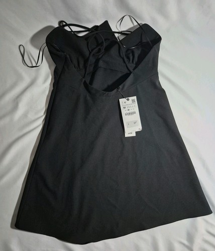 Zara black draped halter - zara,
