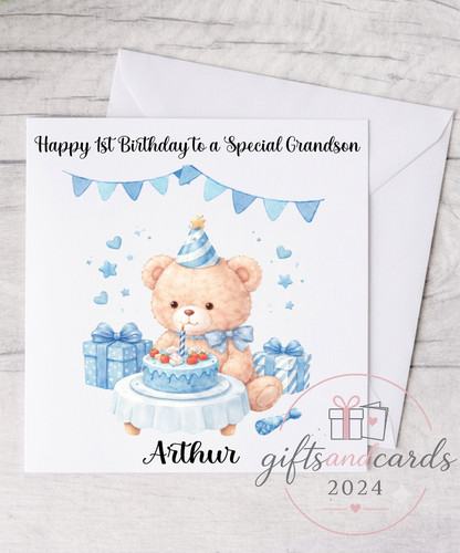 Cute baby 1st birthday card - baby,