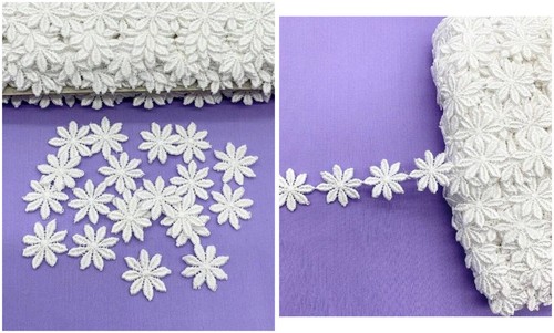 Guipure lace daisy flower - guipure,