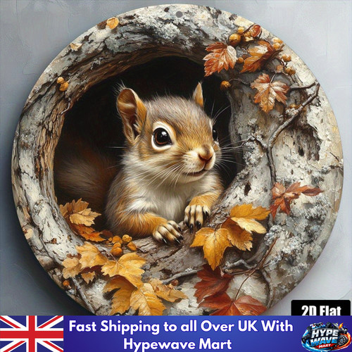 Squirrel garden plaque wooden - squirrel,