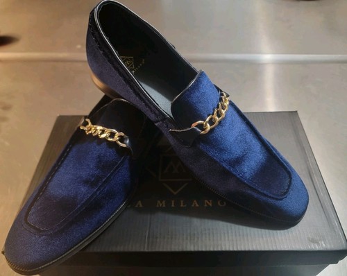 Men milano blue - men's, suede