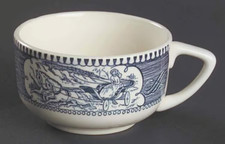 Vintage Currier and Ives Blue