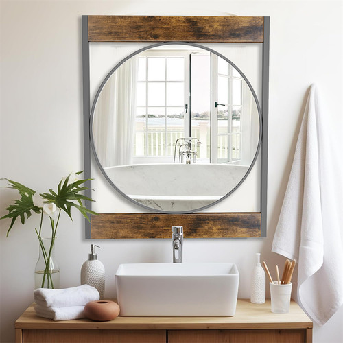Rustic wall mirror farmhouse - rustic,