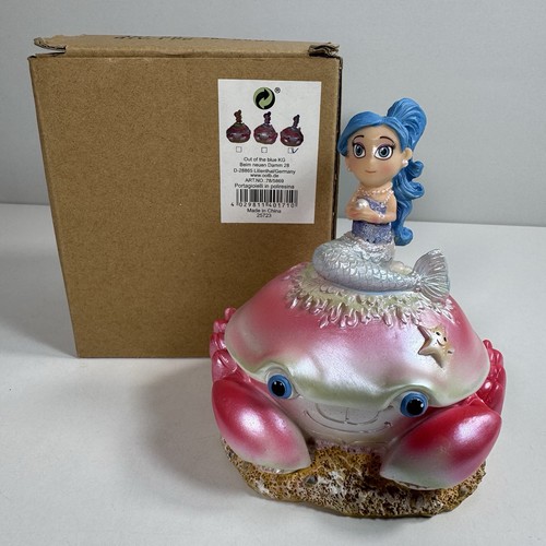 Mermaid crab trinket box - crab,