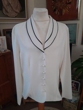 Vintage BHS Cream Blouse Black