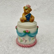 Cherished Teddies - Age 4 - Covered Box - Turnover Bear  - 796093
