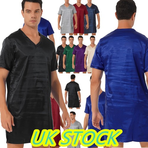Men satin nightshirt - uk,