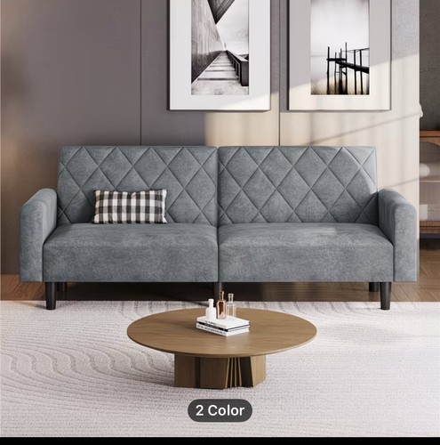 Costoffs velvet futon sofa - costoffs,
