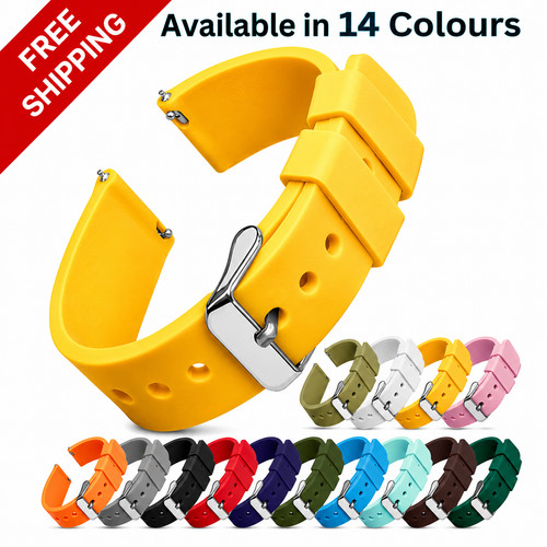 Silicone rubber watch strap - watch,