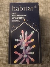 Habitat 20 LED Multicoloured String Lights 1.9M Cable NEW