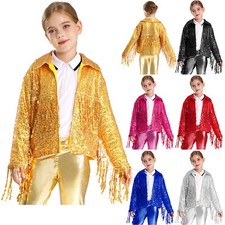 UK Girls Sequin Fringe Jacket