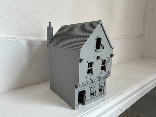 Small ruined house with - ruined,