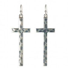 Silver Tone Hammered Metal