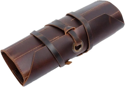 Leather tool roll pouch - up, 10
